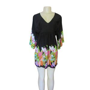 Trina Turk Bouquet Floral Tunic Coverup Dress Size S